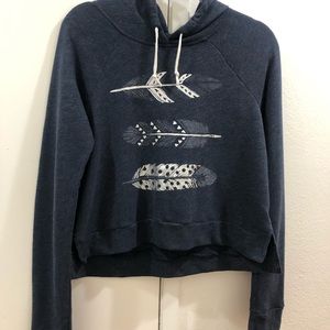 Hollister crop sweater with hoodie